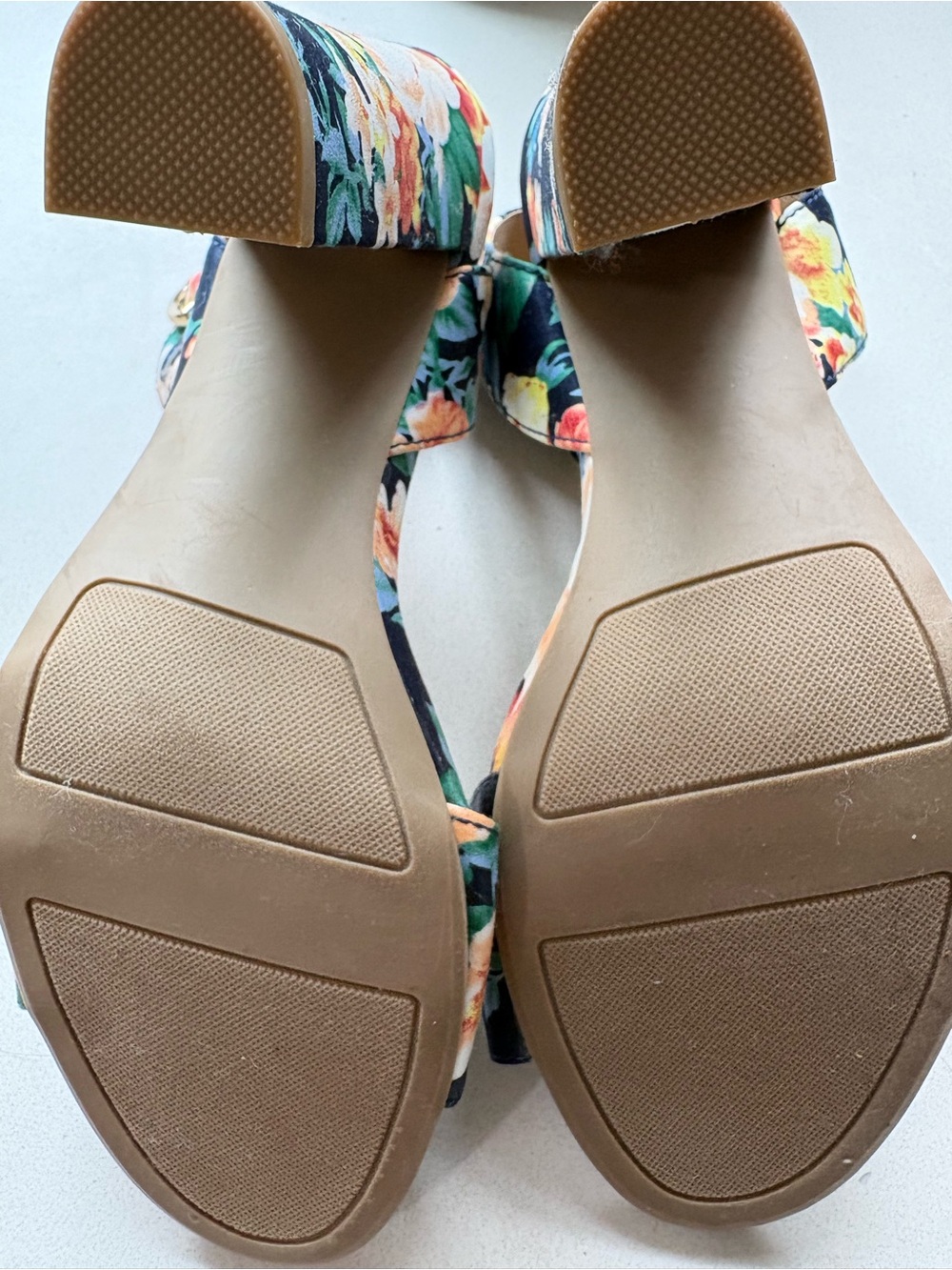 Apt. 9 Navy Floral Ankle-Strap Block Heels - Picture 8 of 8